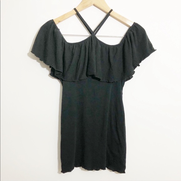 NWT Chaser Off Shoulder Halter Top black M - Picture 10 of 10